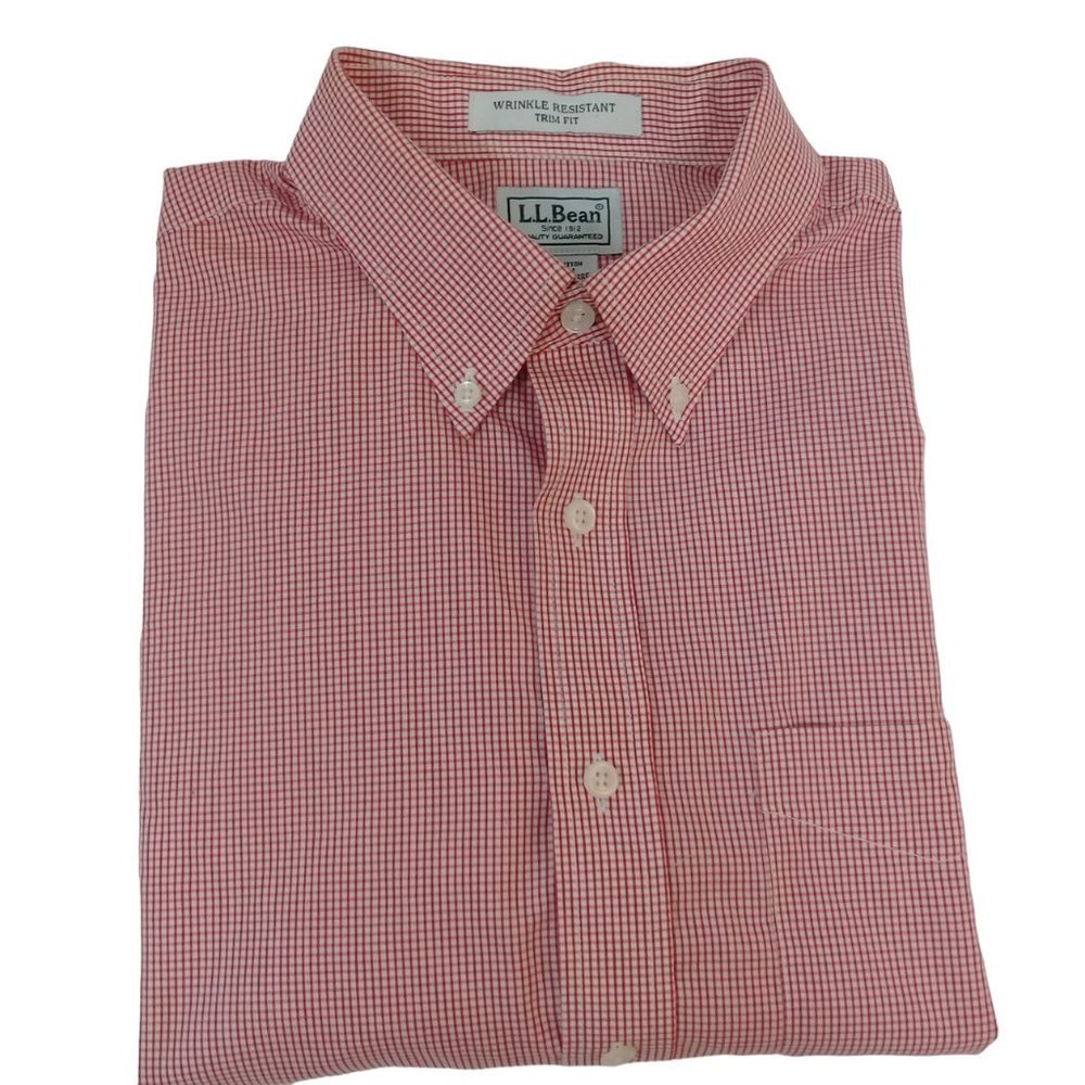 L.L. Bean Men's Check-Patterned Button-Down Long … - image 7